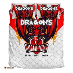 St. George Illawarra Dragons Bedding Set Talent Win Games But Teamwork And Intelligence Win Championships With Aboriginal Style