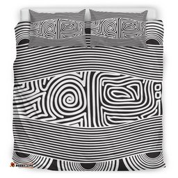 Australia Aboriginal Bedding Set Indigenous Symbol Dot Painting Art Ver 3