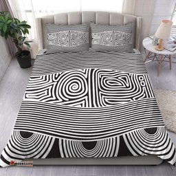 Australia Aboriginal Bedding Set Indigenous Symbol Dot Painting Art Ver 3