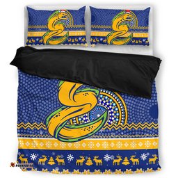 Parramatta Eels Bedding Set - Australia Ugly Xmas With Aboriginal Patterns For Die Hard Fans