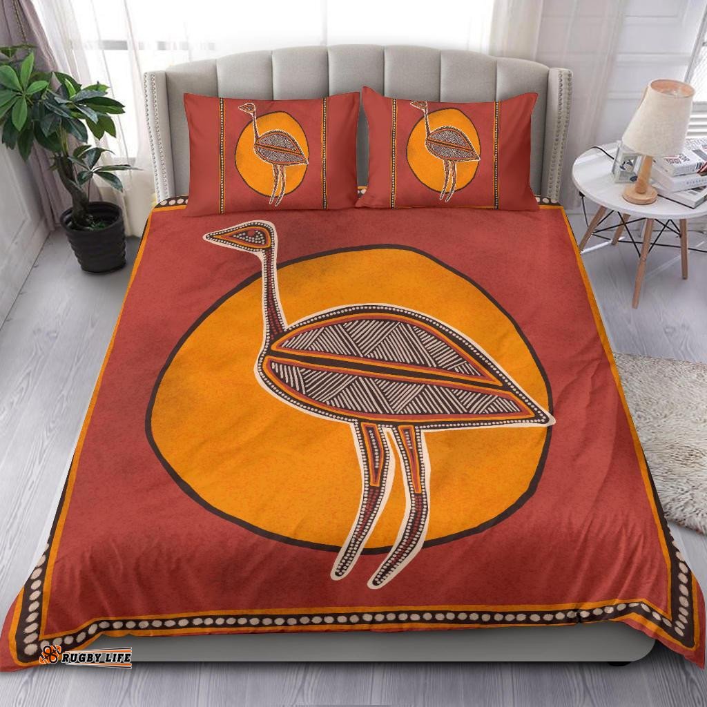 Aboriginal Bedding Set Indigenous Emu