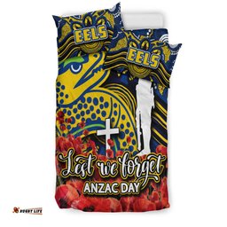 Eels Bedding Set ANZAC Day Poppy Flowers With Aboriginal
