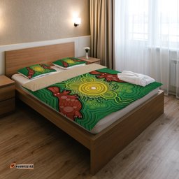 Australia Aboriginal Bedding Set Indigenous Platypus Ver 14