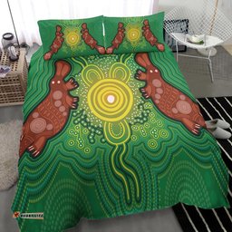 Australia Aboriginal Bedding Set Indigenous Platypus Ver 14