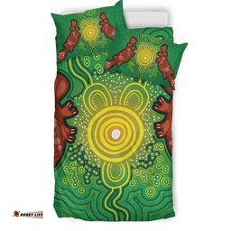 Australia Aboriginal Bedding Set Indigenous Platypus Ver 14