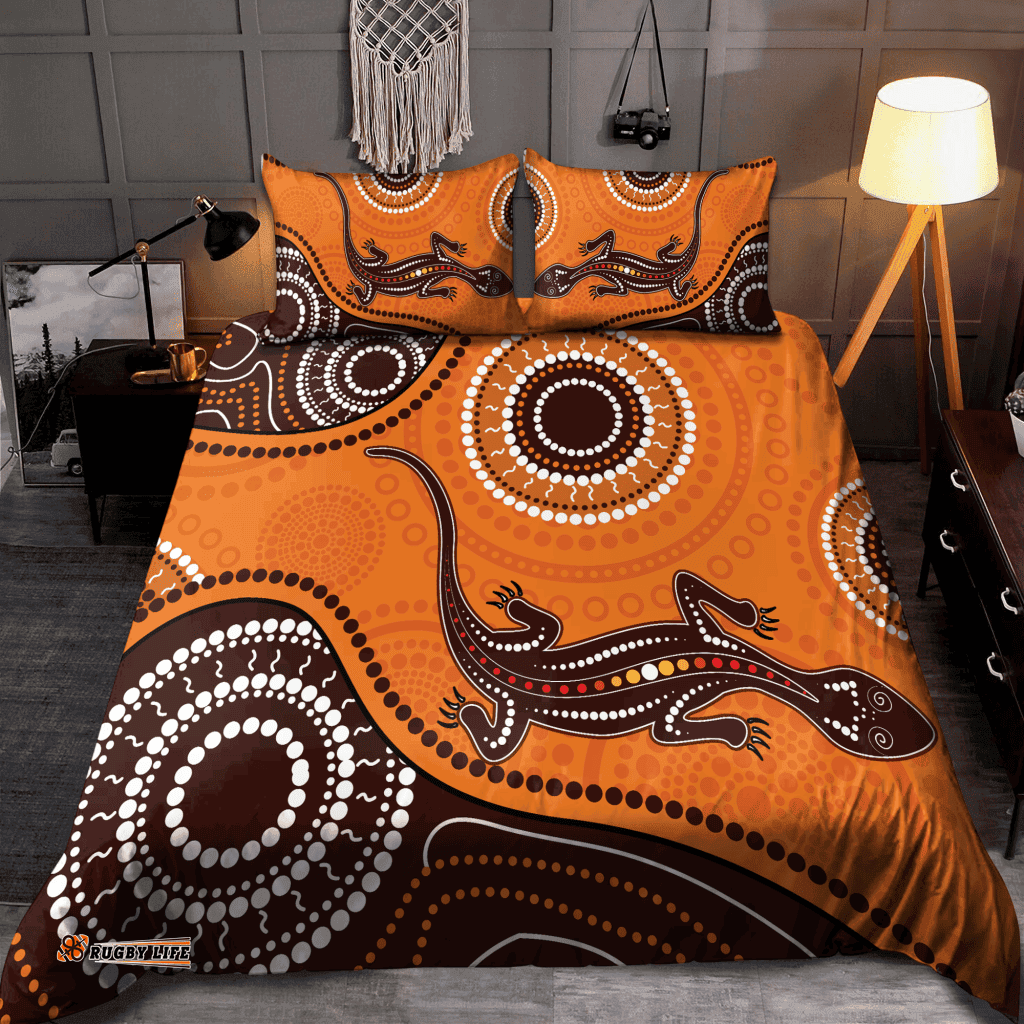 Indigenous Lizard Vintage Bedding Set
