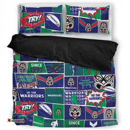 New Zealand Warriors Bedding Set - Team Of Us Die Hard Fan Supporters Comic Style