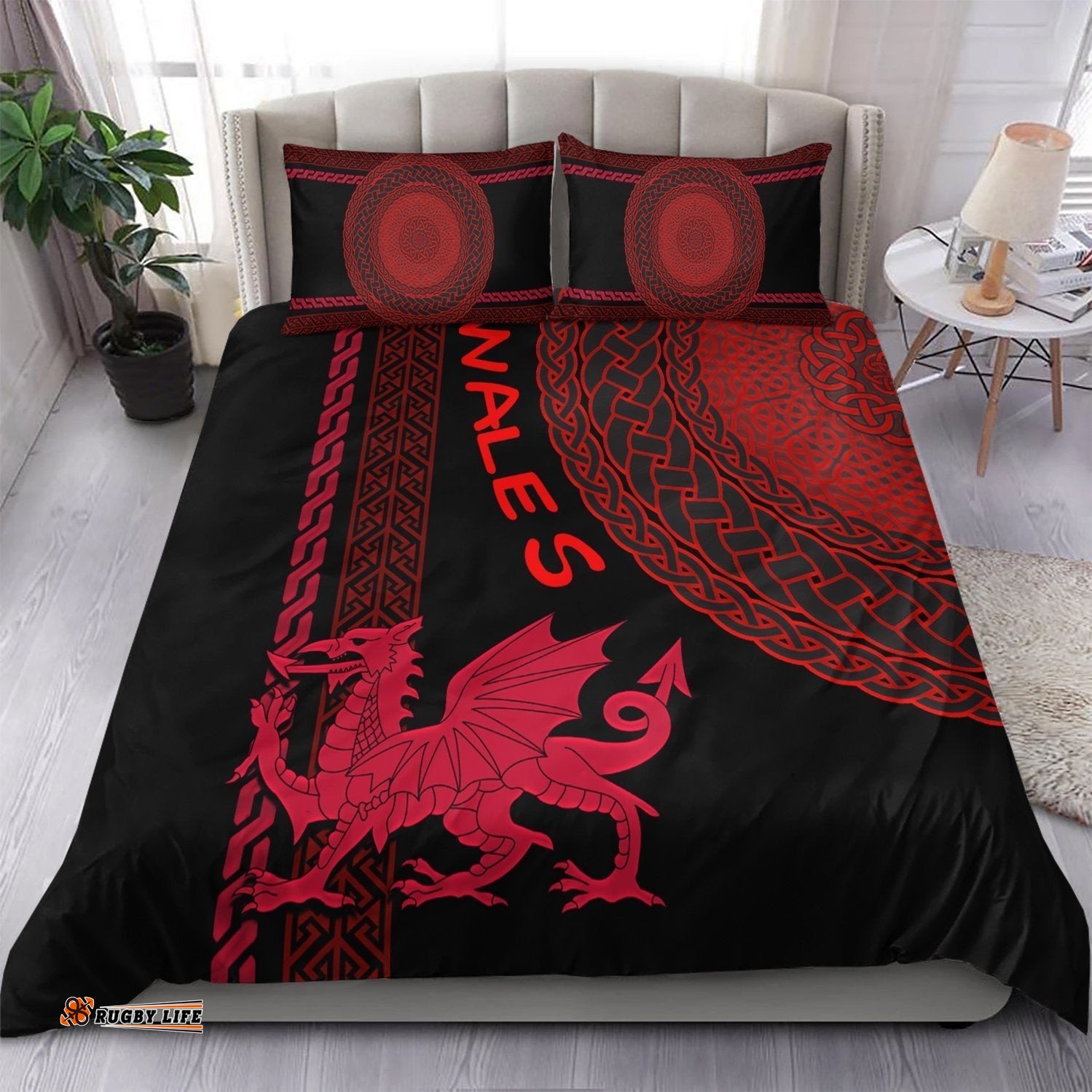 Wales Celtic Bedding Set Cymru and Celtic Pattern
