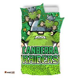 Canberra Raiders Custom Bedding Set - Team With Dot And Star Patterns For Tough Fan Bedding Set