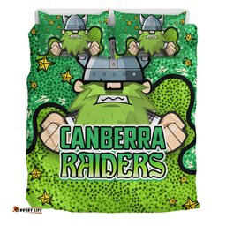 Canberra Raiders Custom Bedding Set - Team With Dot And Star Patterns For Tough Fan Bedding Set