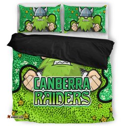 Canberra Raiders Custom Bedding Set - Team With Dot And Star Patterns For Tough Fan Bedding Set