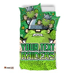 Canberra Raiders Custom Bedding Set - Team With Dot And Star Patterns For Tough Fan Bedding Set