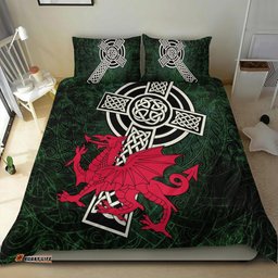 Wales Celtic Bedding Set Celtic Cross and Cymru Skew Style