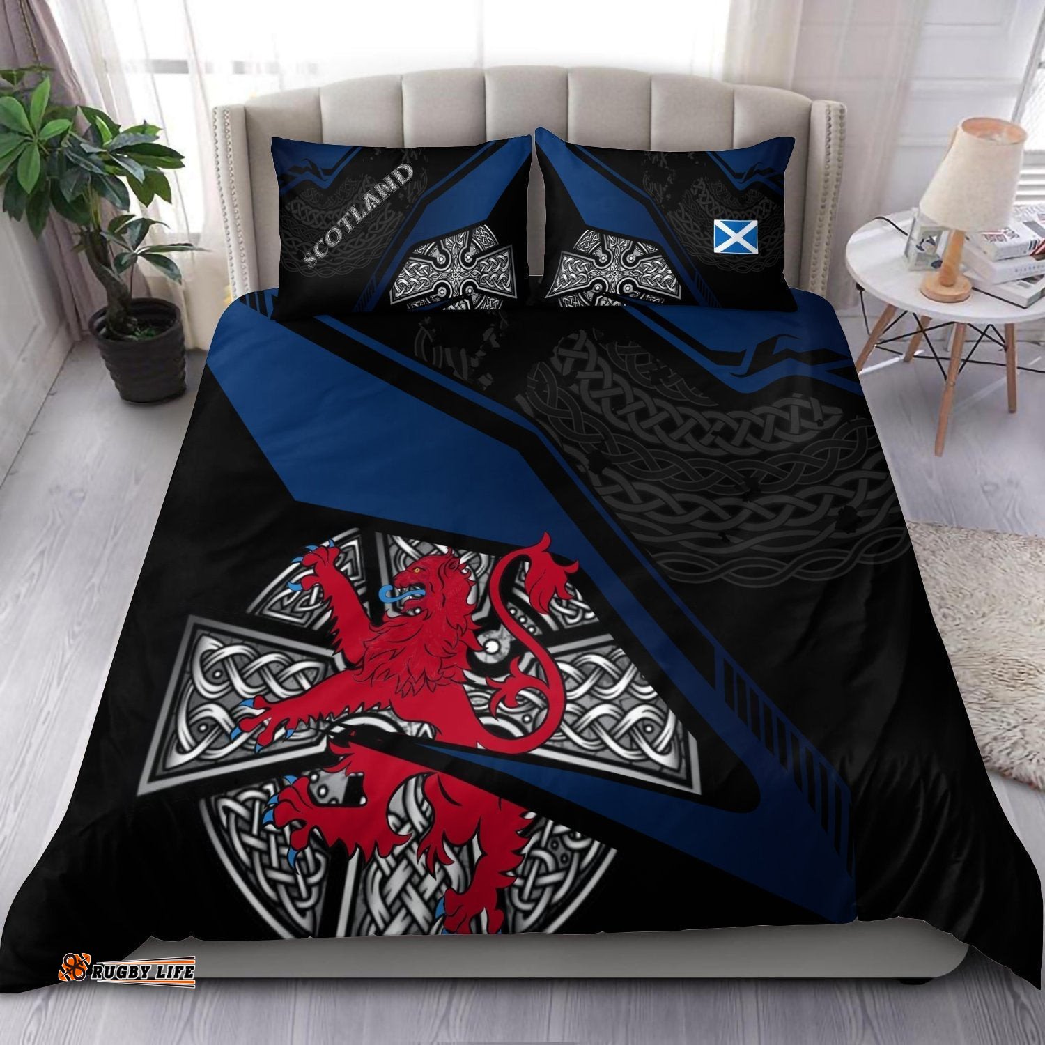 Scotland Celtic Bedding Set Celtic Cross and Lion