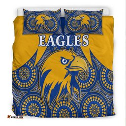 Eagles Indigenous Bedding Set West Coast 2021 Version Gold