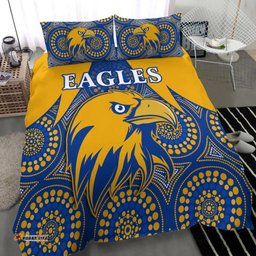 Eagles Indigenous Bedding Set West Coast 2021 Version Gold