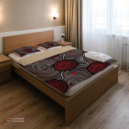 Australia Aboriginal Bedding Set Indigenous Symbol Dot Painting Art Ver