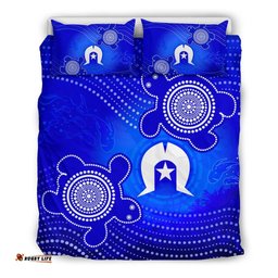Torres Strait Islanders Bedding Set Torres Symbol With Turtle
