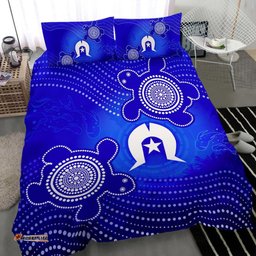 Torres Strait Islanders Bedding Set Torres Symbol With Turtle
