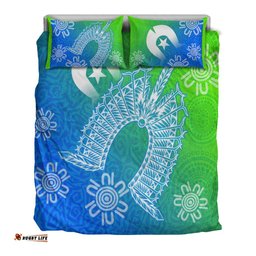 Torres Strait Islanders Bedding Set Dhari Mask Ocean Style