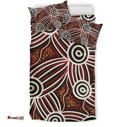 Australia Aboriginal Bedding Set Indigenous Symbol Dot Painting Art Ver 16