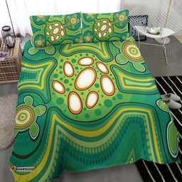 Aboriginal Bedding Set Indegenous Dot Painting Art 04