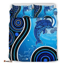 Aussie Aboriginal Bedding Set Dolphin And Aboriginal Dot Patterns