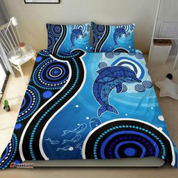 Aussie Aboriginal Bedding Set Dolphin And Aboriginal Dot Patterns