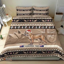 Aussie Tasmanian Tiger Bedding Set Merry Christmas
