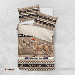 Aussie Tasmanian Tiger Bedding Set Merry Christmas