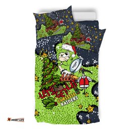 Canberra Raiders Christmas Custom Bedding Set - Let's Get Lit Chrisse Pressie Bedding Set