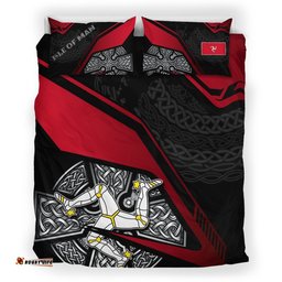 Isle Of Man Celtic Bedding Set Celtic Cross and Manx Triskelion