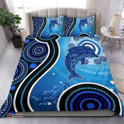 Aussie Aboriginal Bedding Set Dolphin And Aboriginal Dot Patterns