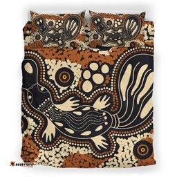 Australia Aboriginal Bedding Set Indigenous Platypus Ver 15