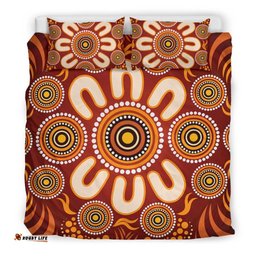 Australia Aboriginal Bedding Set Circle Flowers Patterns Ver03