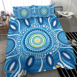 Australia Aboriginal Bedding Set Indigenous Dot Painting Patterns