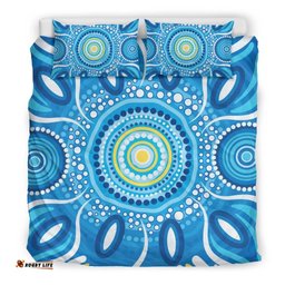 Australia Aboriginal Bedding Set Indigenous Dot Painting Patterns