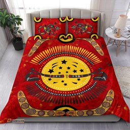 Aboriginal Bedding Set Aboriginal, Boomerang And Lizard Pattern