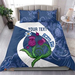 Custom Scotland Rugby Bedding Set 2024 Go Champions Scottish Thistles
