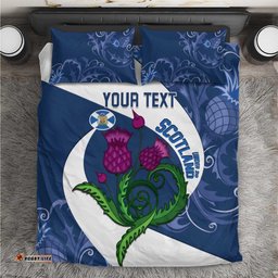 Custom Scotland Rugby Bedding Set 2024 Go Champions Scottish Thistles