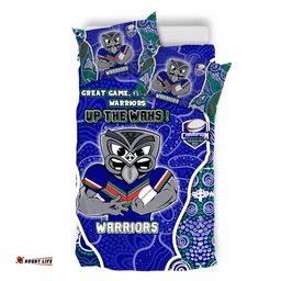 New Zealand Warriors Grand Final Custom Bedding Set - Custom New Zealand Warriors With Contemporary Style Of Aboriginal Painting  Bedding Set