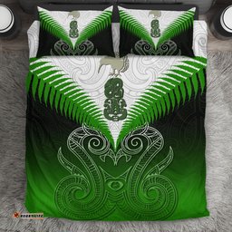 Maori Manaia Bedding Set Green