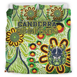 Canberra Raiders Naidoc Bedding Set - Custom For Our Elders Bedding Set