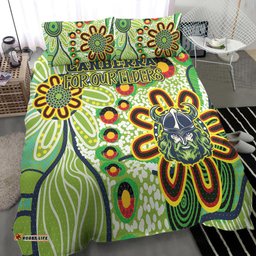 Canberra Raiders Naidoc Bedding Set - Custom For Our Elders Bedding Set