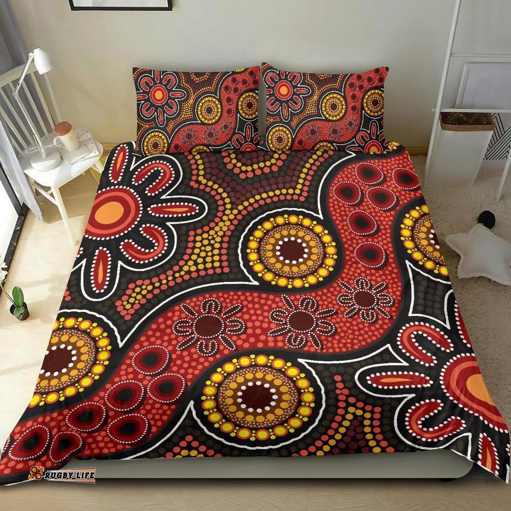 Aboriginal Bedding Set Indigenous Patterns Ver11