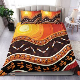 Australia Aboriginal Bedding Set Aboriginal Boomerang Dot Panting BN20