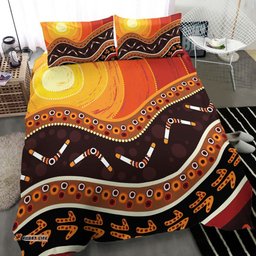 Australia Aboriginal Bedding Set Aboriginal Boomerang Dot Panting BN20