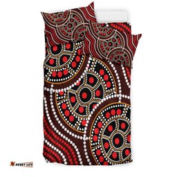 Australia Aboriginal Bedding Set Aboriginal Tortoiseshell Dot Panting HN