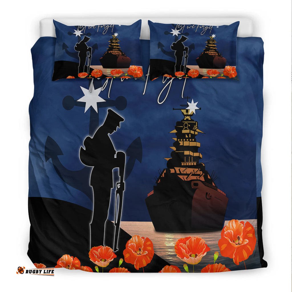 ANZAC Day Navy Blue Bedding Set