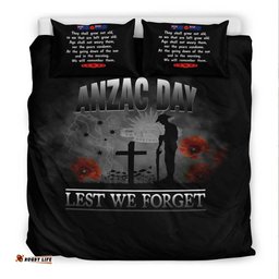 ANZAC Day Remember Australia and New Zealand Bedding Set
